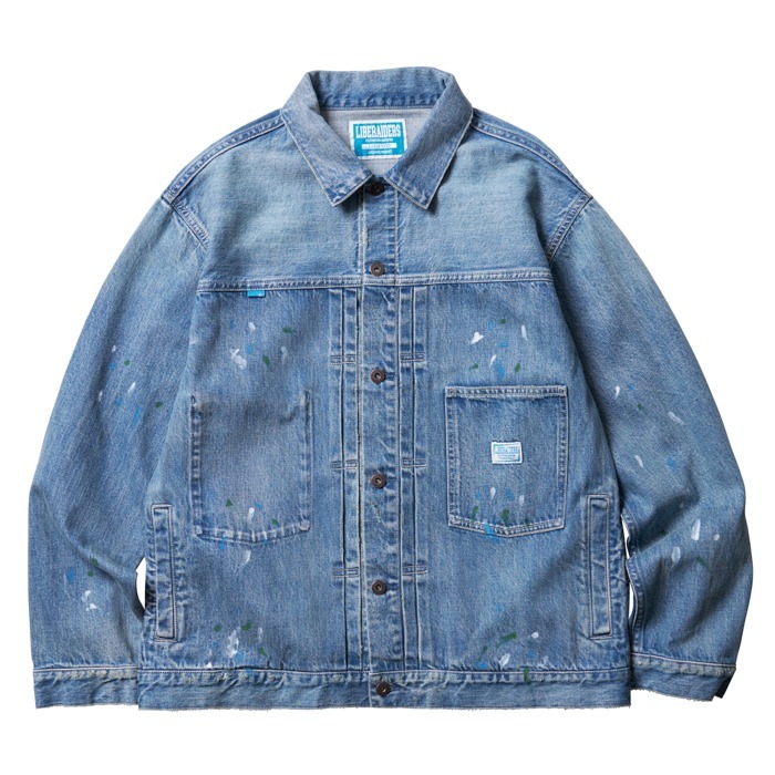 『代購商品』2024AW LIBERAIDERS FLAG DENIM JACKET 潑漆 加工 牛仔 外套 現貨 780112403