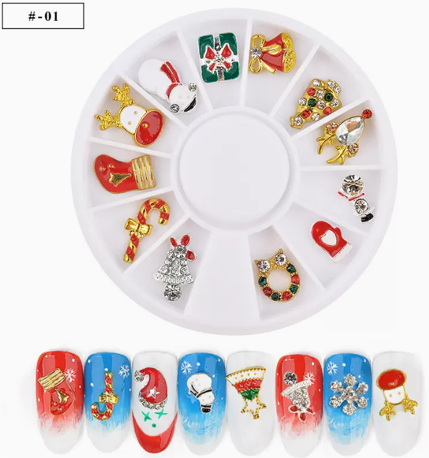 Hot Recommended Nail Art Jewelry Zircon Turntable Alloy Jewelry (#01)