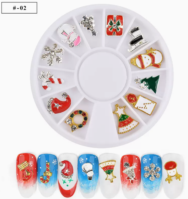 Hot Recommended Nail Art Jewelry Zircon Turntable Alloy Jewelry (#02)