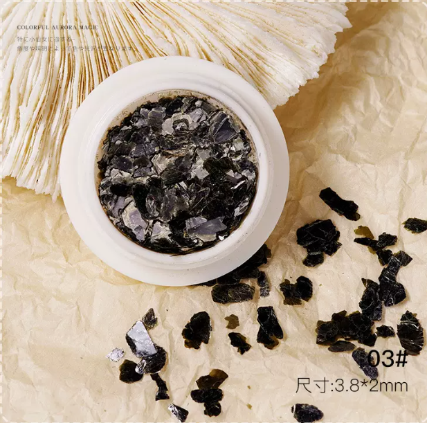 Popular nail art mineral copper gold flakes (black 03#)