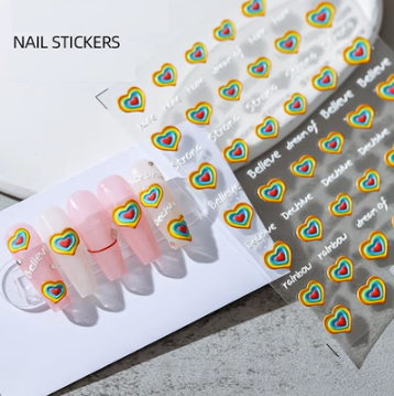 Popular nail art embossed stickers (color-Xincaifeiyang 1544)