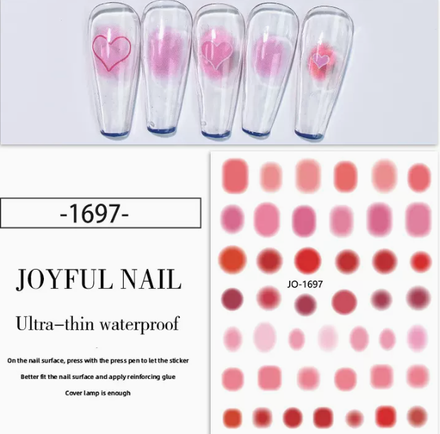 Hot style manicure blush blush stickers (1697#)