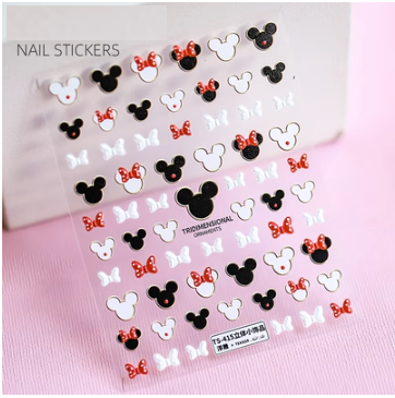 Popular nail art embossed stickers (apricot color - three-dimensional trinket 415)