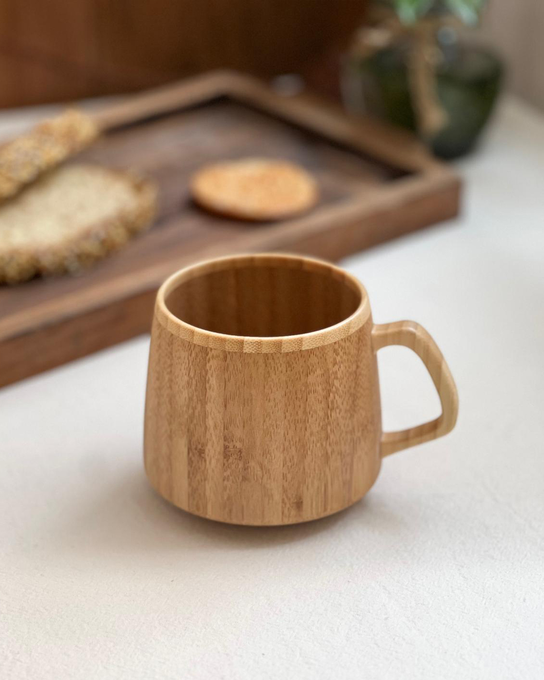 竹製咖啡角杯 啡色(禮盒)｜Riveret