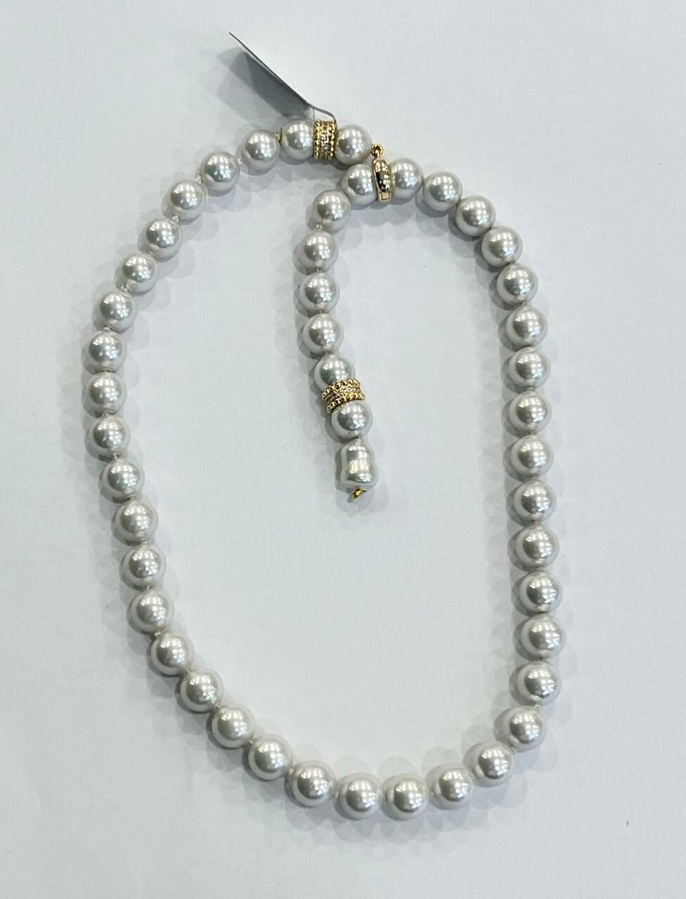 [S] GEMZ & CO NCJS MA0971 SPAIN PEARL NECKLACE WITH GOLD ACCESSORIES , Z36 (Z36)