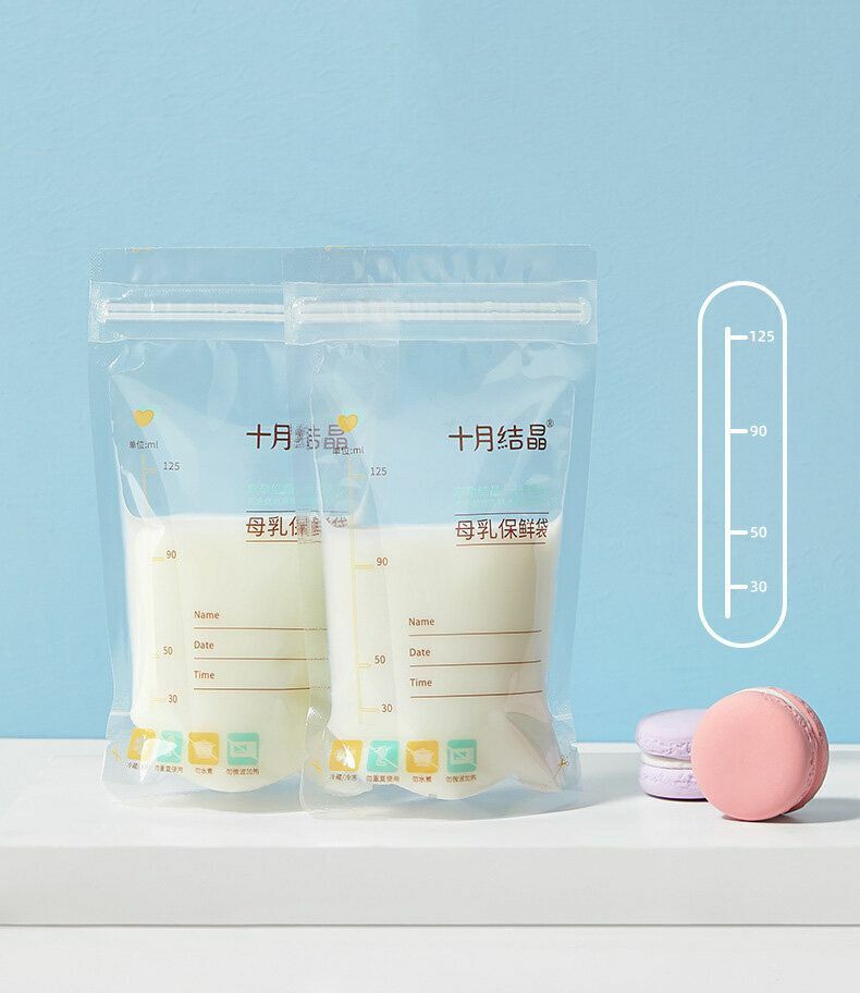 熱推125ml 30片母乳儲存袋保鮮袋一次性人奶真空袋儲奶袋-直筒125ml 30片
