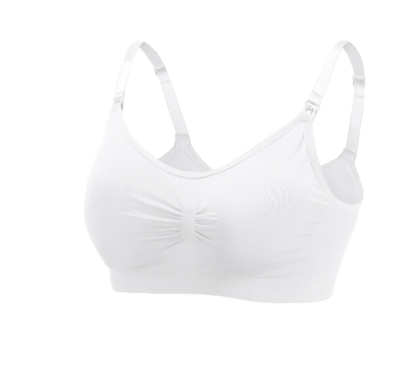 熱推孕婦前開扣無痕哺乳文胸 調整型聚攏產後薄款哺乳內衣【白色 雙層M-XXL碼】（下單後聯絡客服確認發貨尺碼）