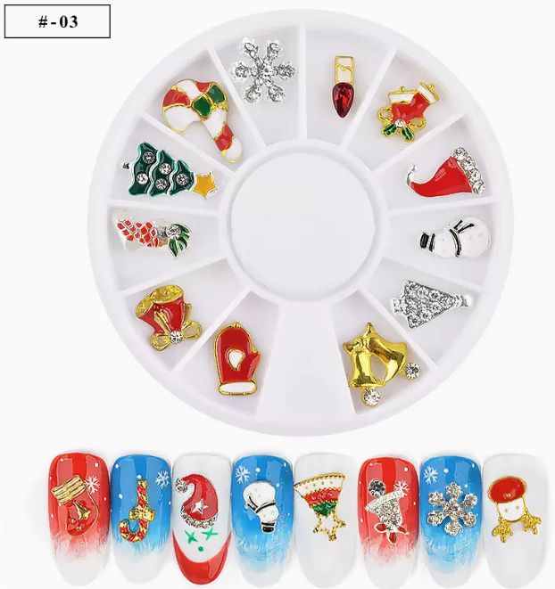 Hot Recommended Nail Art Jewelry Zircon Turntable Alloy Jewelry (#03)