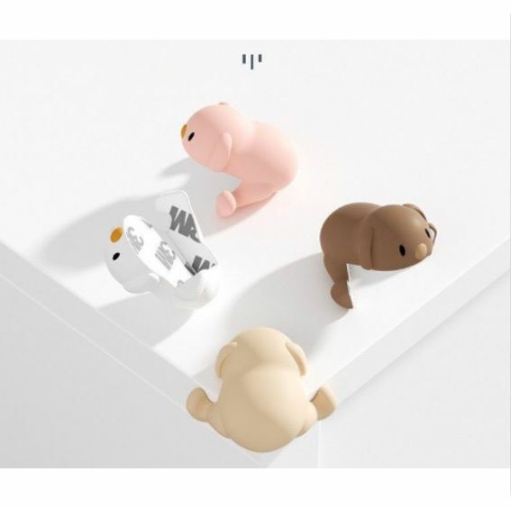 熱賣動物硅膠防撞角/保護墊（小狗3個裝)颜色隨機