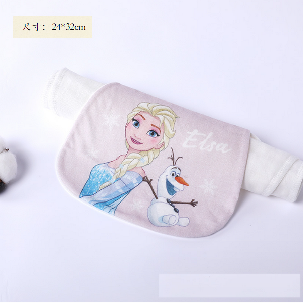 熱賣【1條裝】兒童純棉隔汗巾（紫冰雪24*32cm）