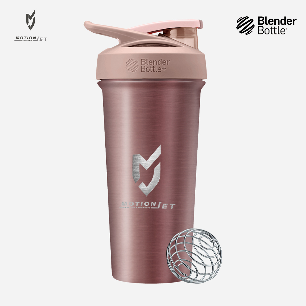 MJC & Blender Bottle 不鏽鋼聯名水壺 25 oz - (霧金玫瑰)