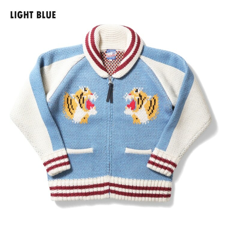 Houston COWICHAN SWEATER (TIGER) / Light Blue