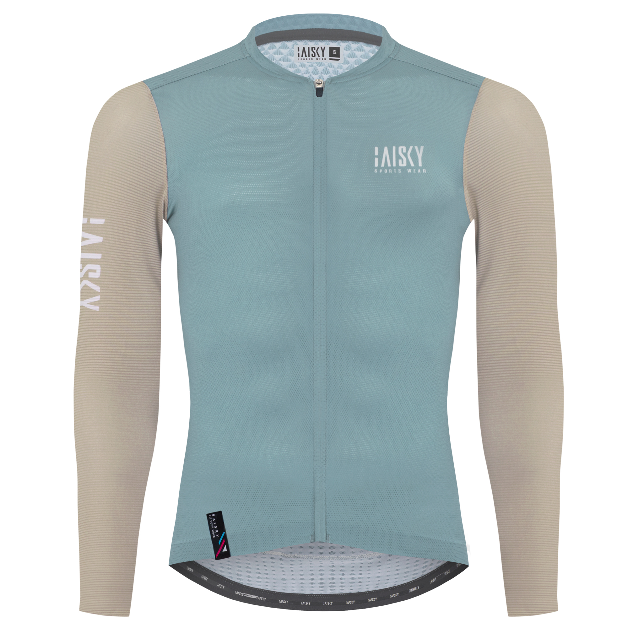 男款空力薄款長車衣 對比 藍綠