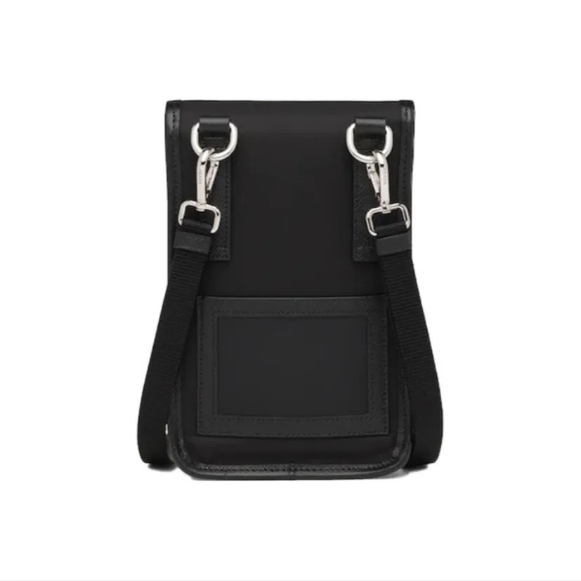 PRADA Saffiano 皮革 尼龍 手機袋 配肩帶