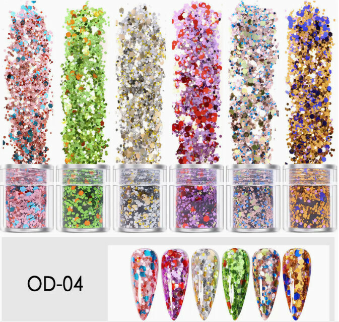 Hot Recommended Nail Art Mixed Sequin Set (OD04)