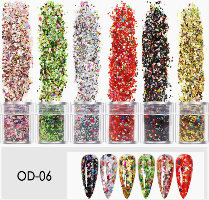Hot Recommended Nail Art Mixed Sequin Set (OD06)