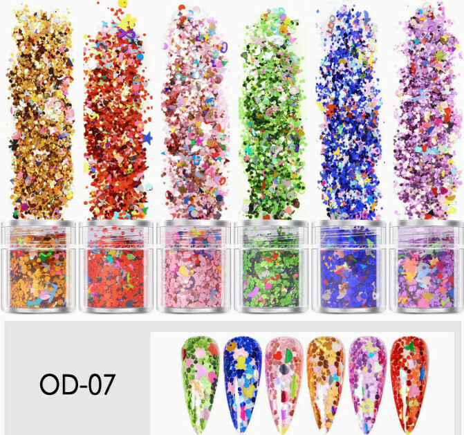Hot Recommended Nail Art Mixed Sequin Set (OD07)