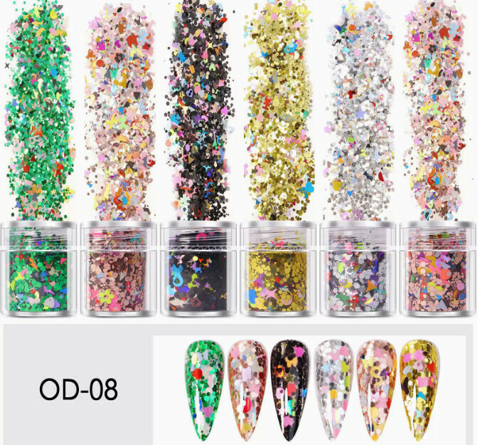 Hot Recommended Nail Art Mixed Sequin Set (OD08)