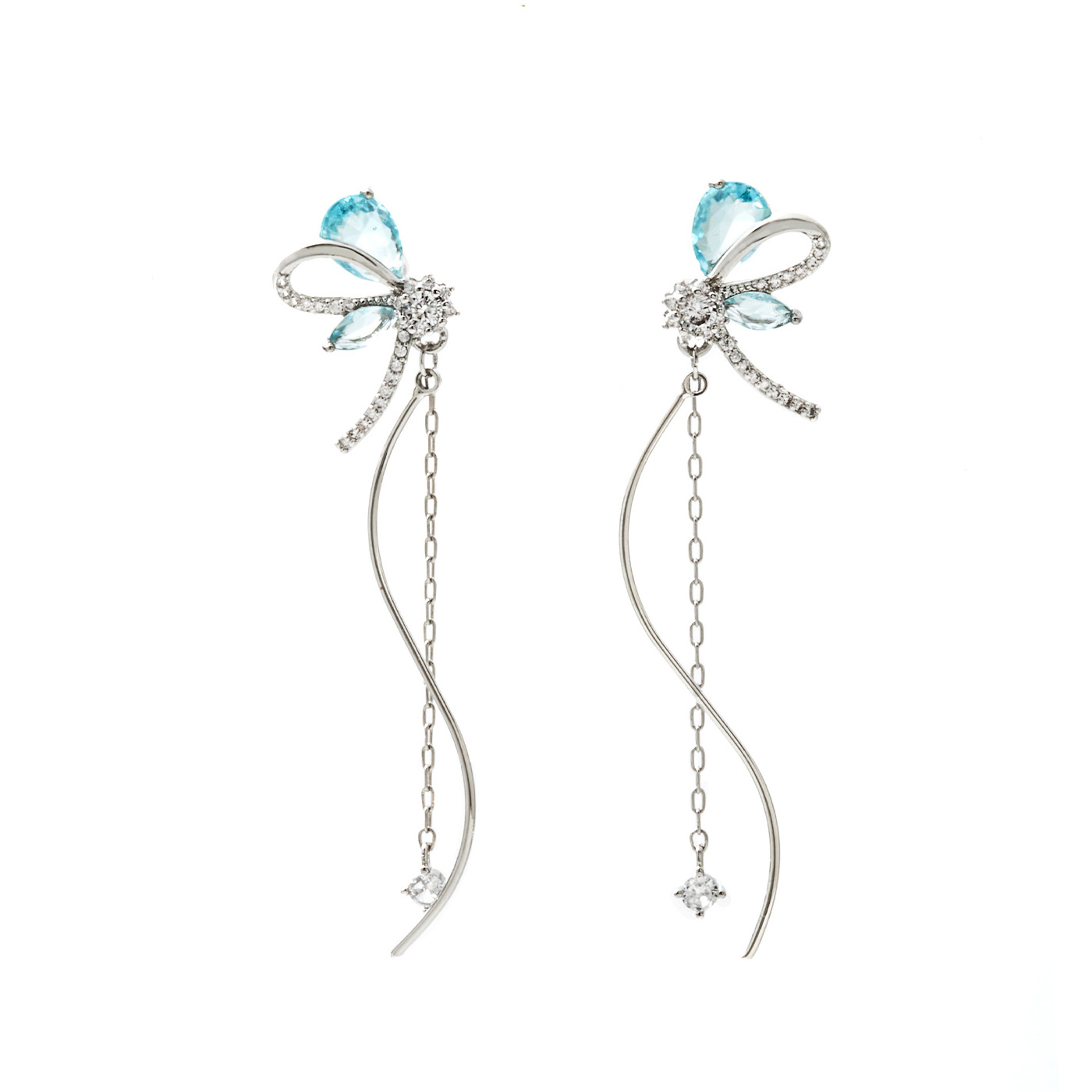 平價飾品,銀針,蝴蝶,垂墜耳環