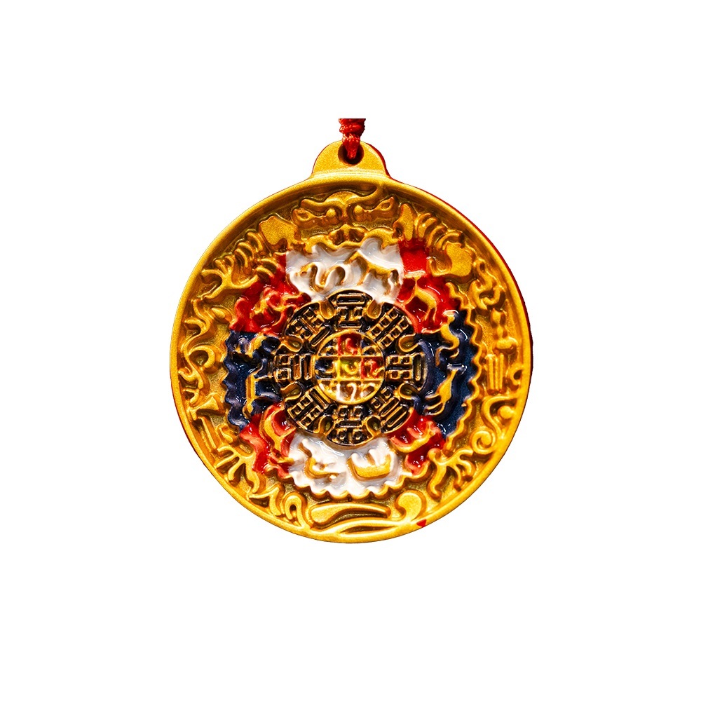 【菩提居】定魄硃砂唐卡吊墜