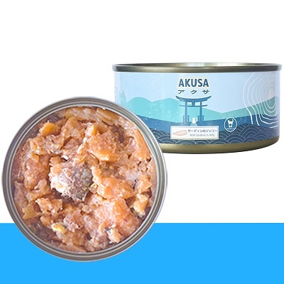 日本AKUSA 貓罐 沙丁魚果凍 156g【原箱24罐】
