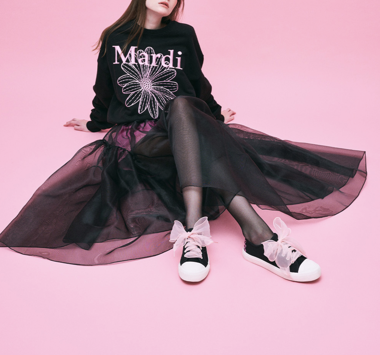◆Mardi Mercredi◆ ECLORE SNEAKERS_BLACK PINK ◆大人気◆ ECLORE SNEAKERS_BLACK PINK - MARDI MERCREDI