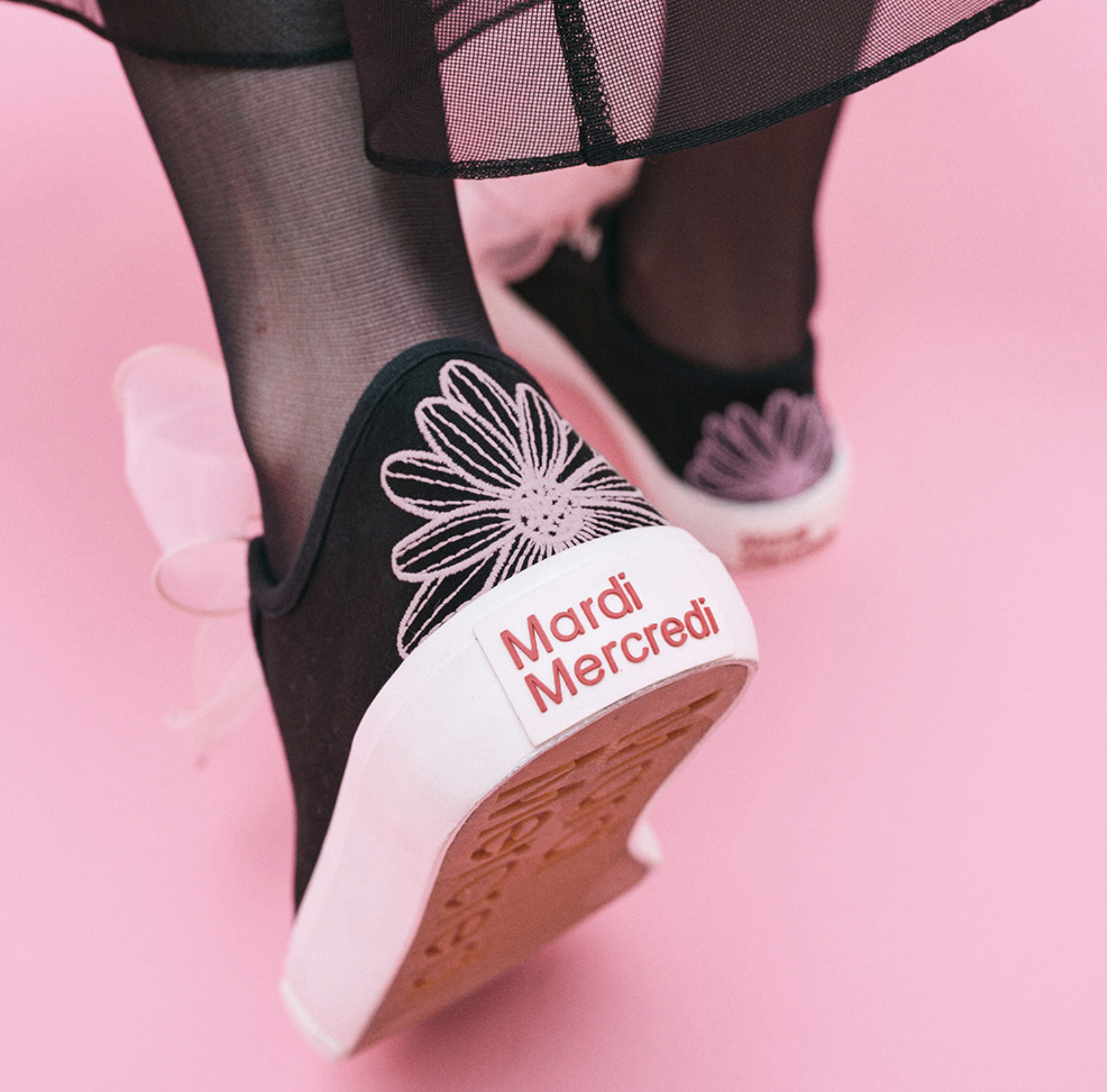 ◆Mardi Mercredi◆ ECLORE SNEAKERS_BLACK PINK ◆大人気◆ ECLORE SNEAKERS_BLACK PINK - MARDI MERCREDI