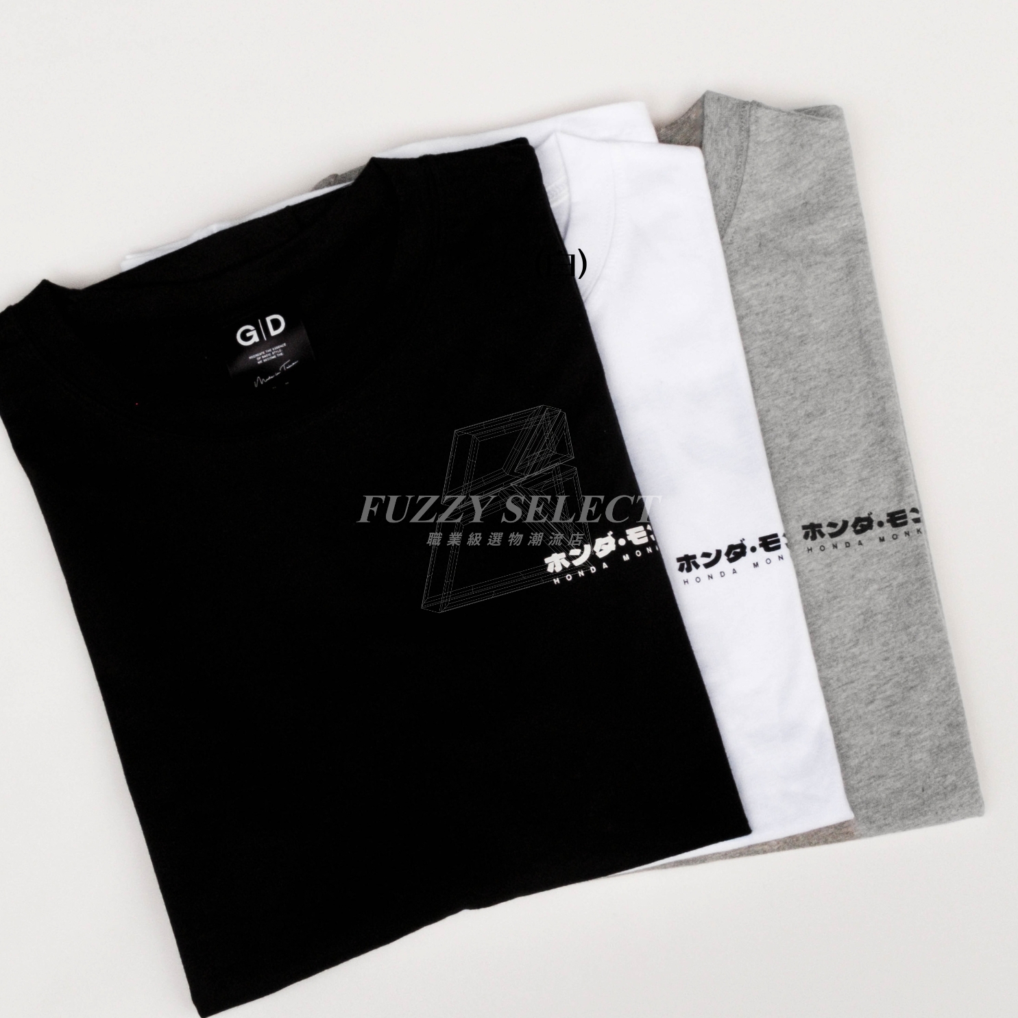 【逢甲 FUZZY】機車 125 Tee 潮流 日常 日式 圖案 Logo 摩托車 短T 短Tee 黑 白 麻灰