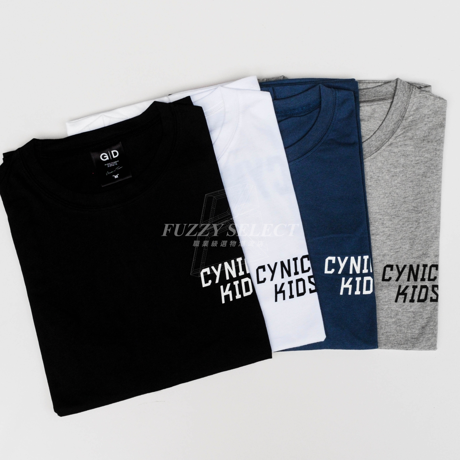 【逢甲 FUZZY】Cynical Kids Tee 潮流 日常 圖案 Logo 滑板 短T 短Tee 黑 白 麻灰 藍