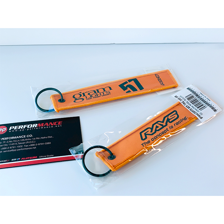 RAYS 布質鑰匙圈 KEY TAG 24S 橘色