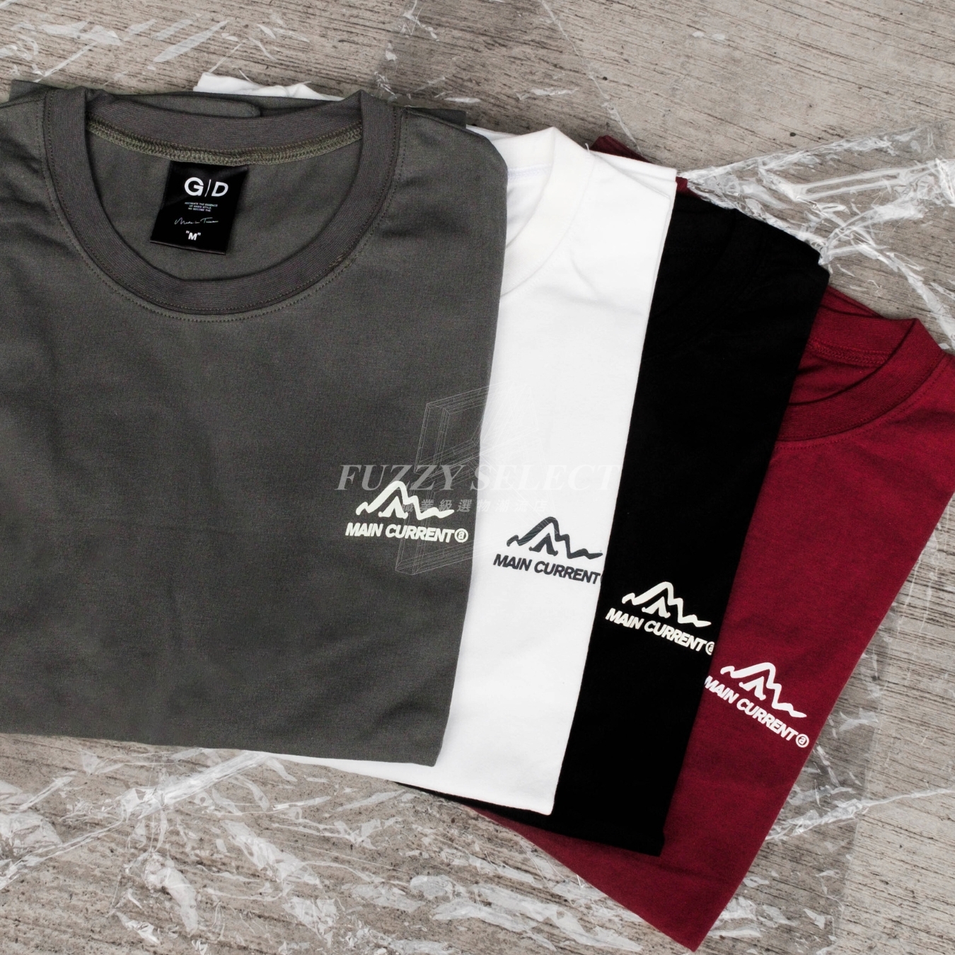 【逢甲 FUZZY】Main Tee 潮流 日常 美式 圖案 Logo 山脈 露營 短T 短Tee 黑 白 灰綠 酒紅