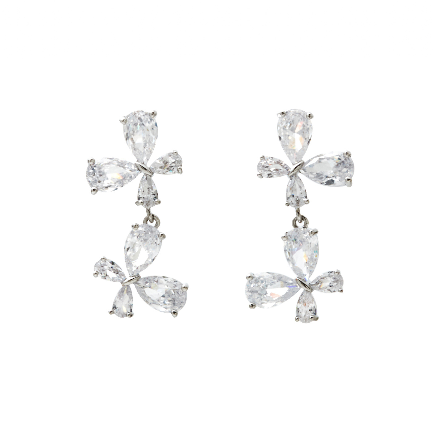 平價飾品,銀針,蝴蝶,垂墜耳環