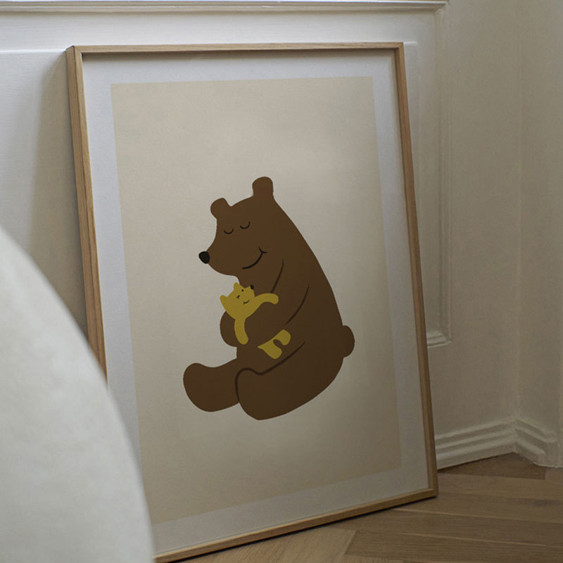 《4766》韓國INS風小熊掛畫