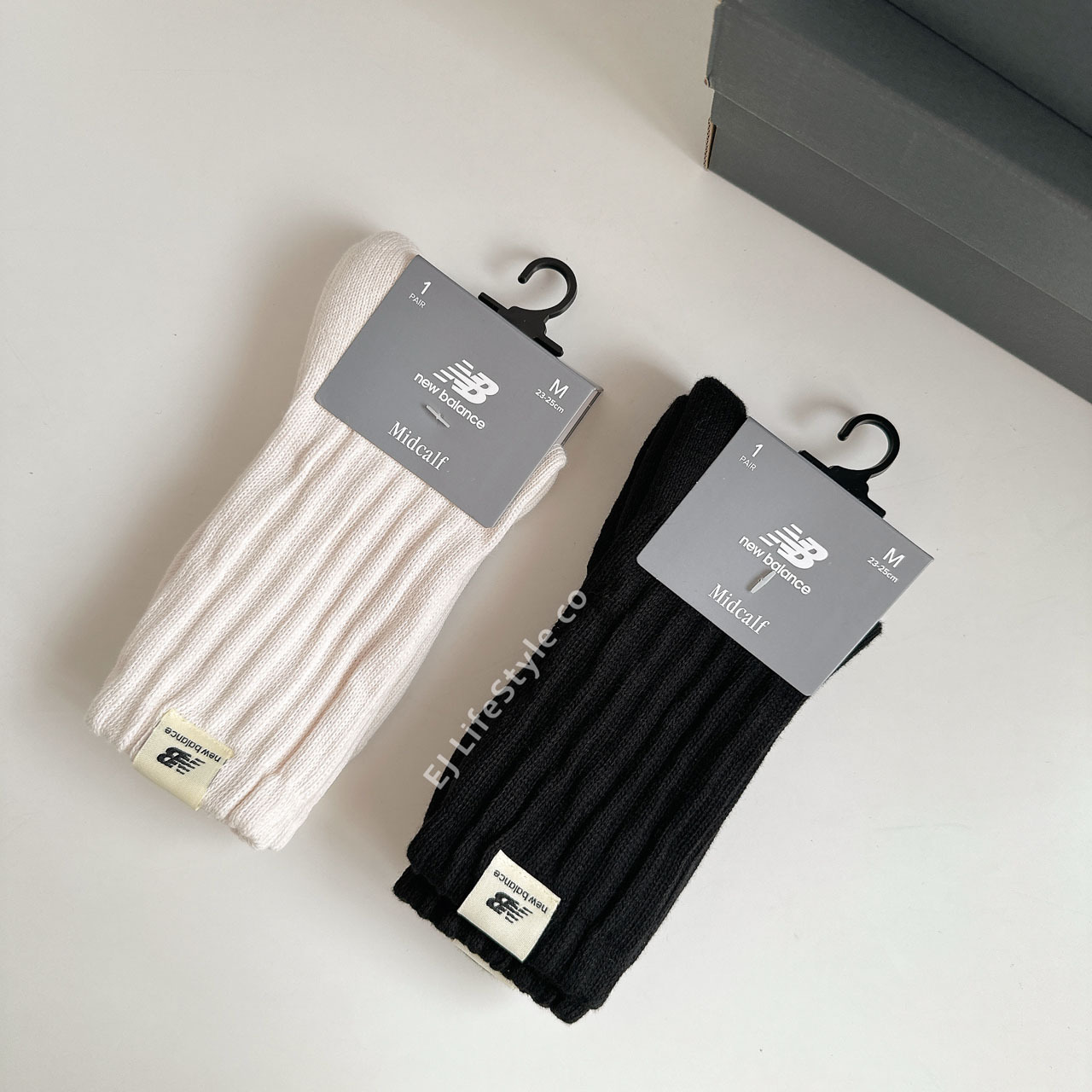 NEW BALANCE NB 長襪 襪子 厚襪 機能襪 黑色 LAS40111BK 米白色 LAS40111WT / 現貨