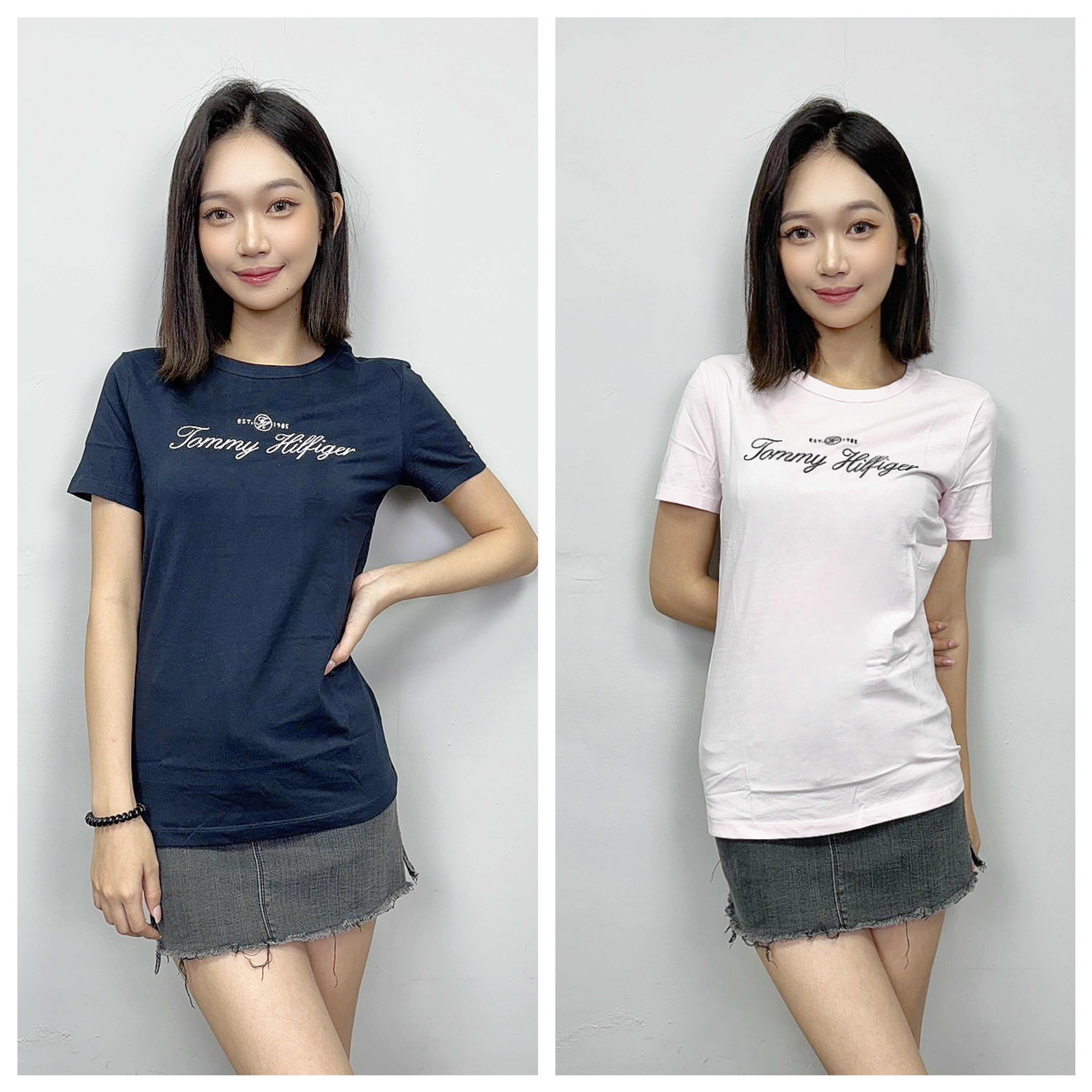 Tommy Hilfiger 電繡圓圈草寫字母 女款 短袖上衣 短T