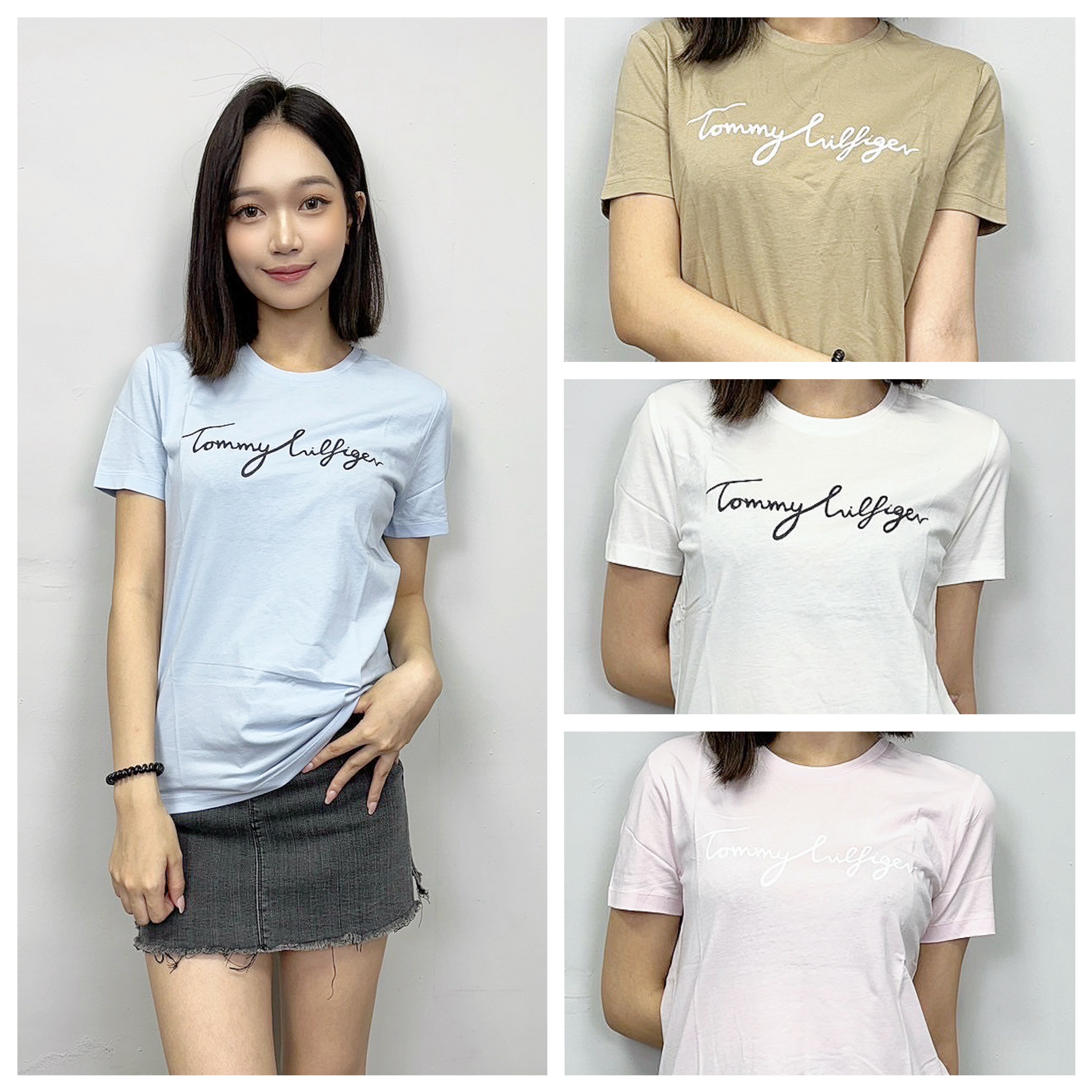 Tommy Hilfiger 印刷草寫字母 女款 短袖上衣 短T