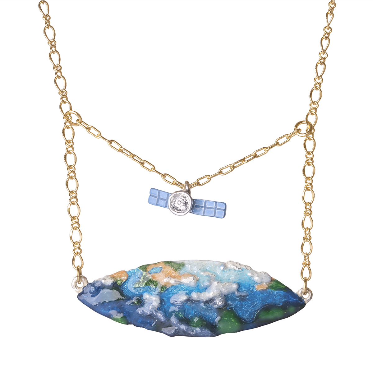 地球&衛星儀頸鏈