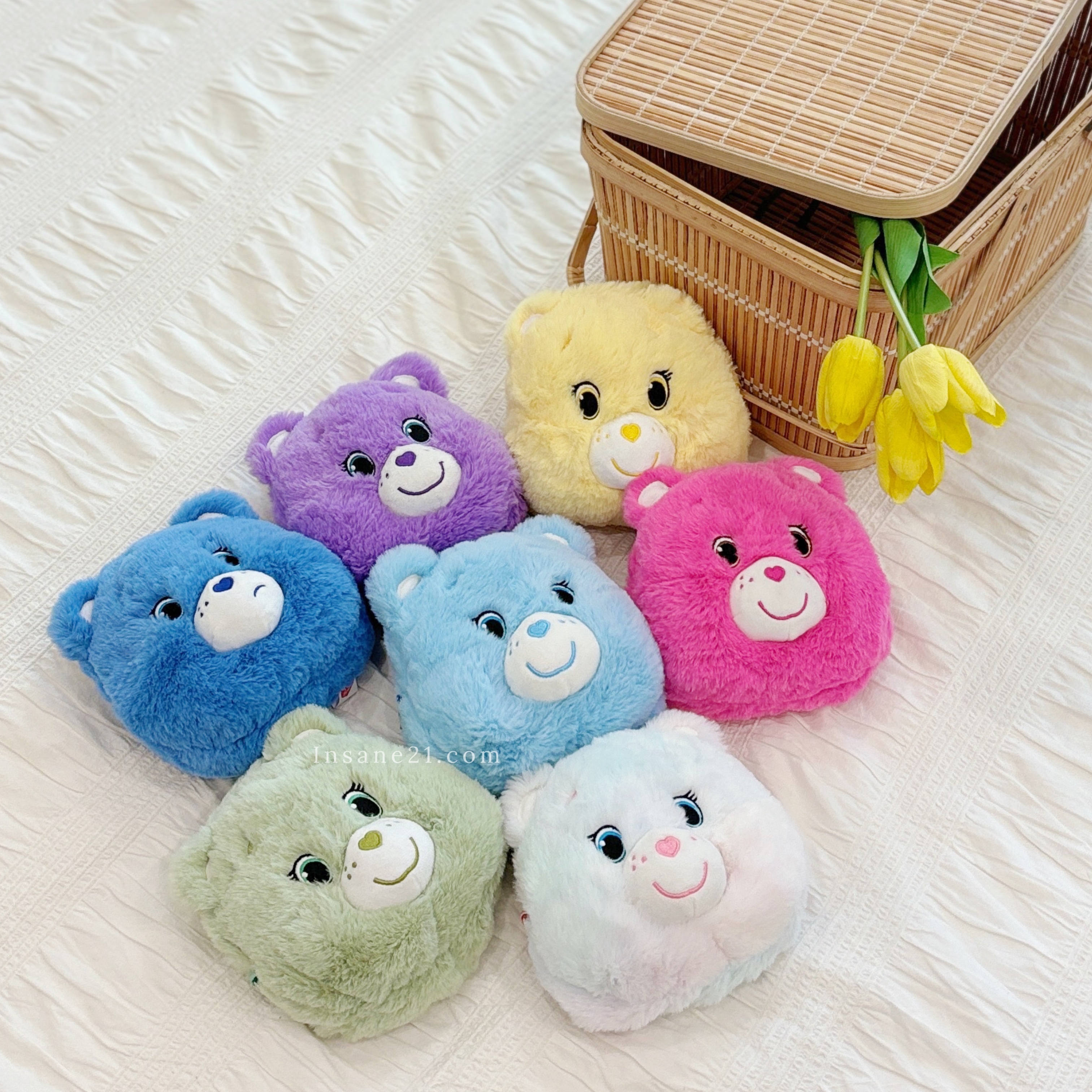 泰國代購 CARE BEARS 小熊 彩虹熊 鏈條包 斜背小包 絨毛款 代購