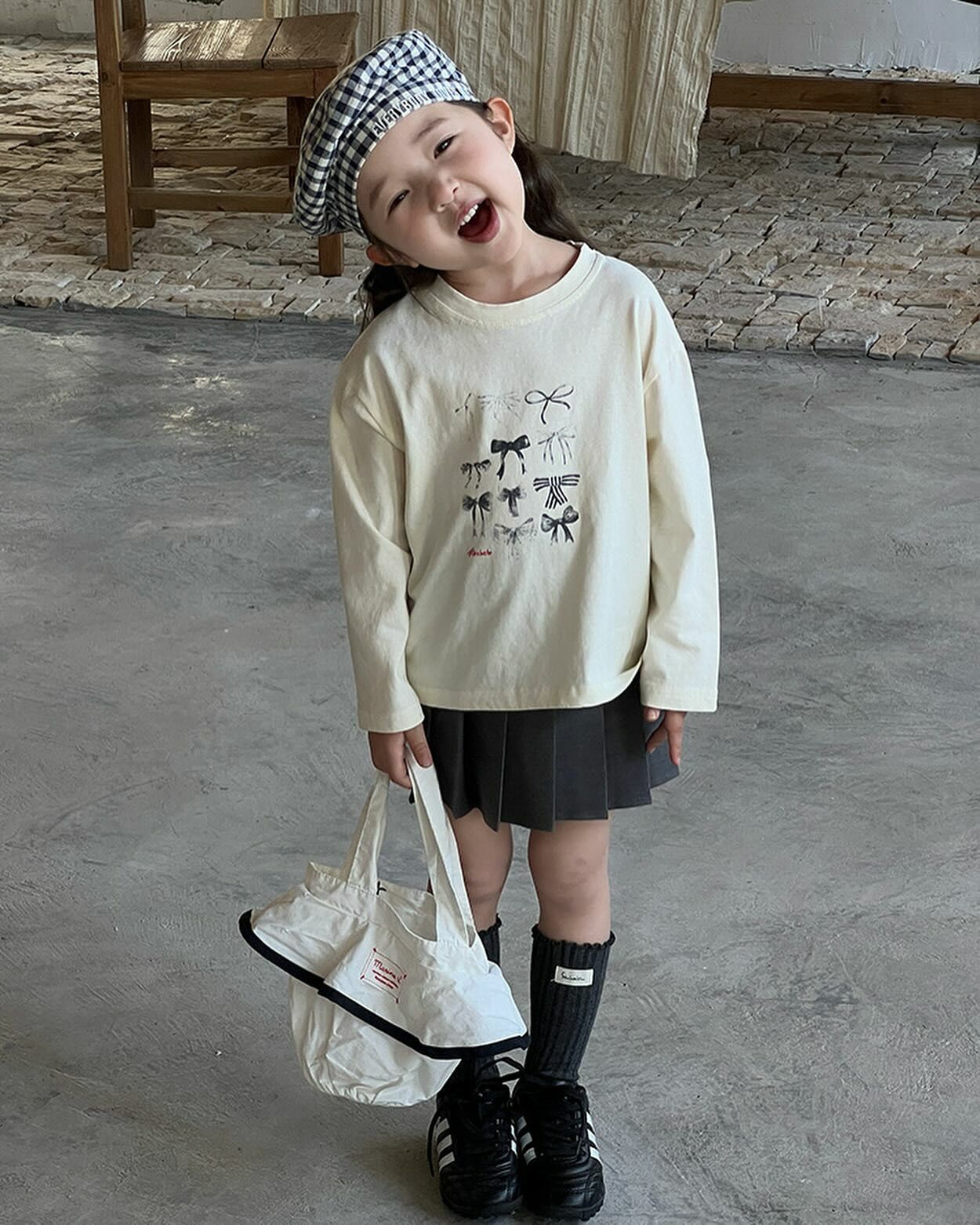 寬鬆大方蝴蝶結薄款棉質上衣