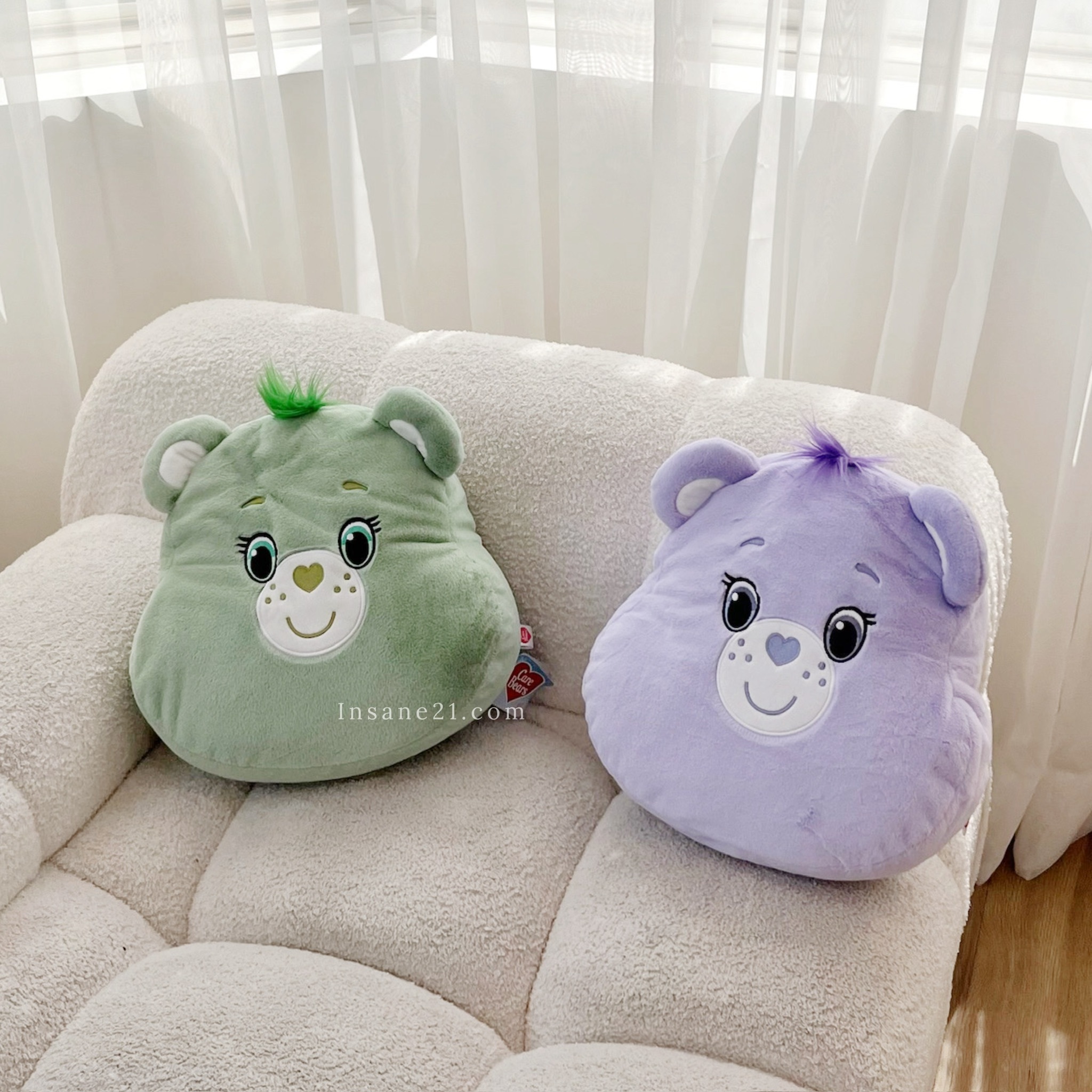 泰國CARE BEARS 彩虹熊 抱枕 靠枕 大臉熊 八色  代購