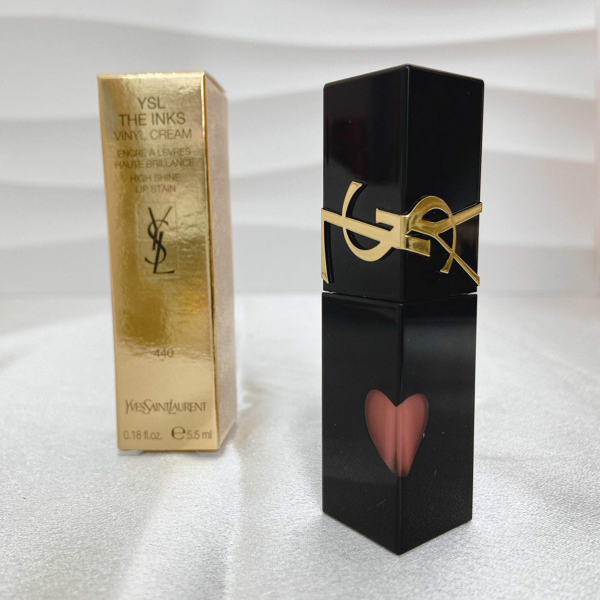 YSL BEAUTY 限量愛心彩蜜唇色漆亮系列  #440 BLUSH CONNECTION