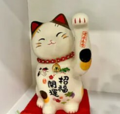 [S] GEMZ & CO ETRL YAKUSHIGAMA FORTUNE CAT DISPLAY SET, LEFT AND RIGHT HAND UP, V91 (V91)