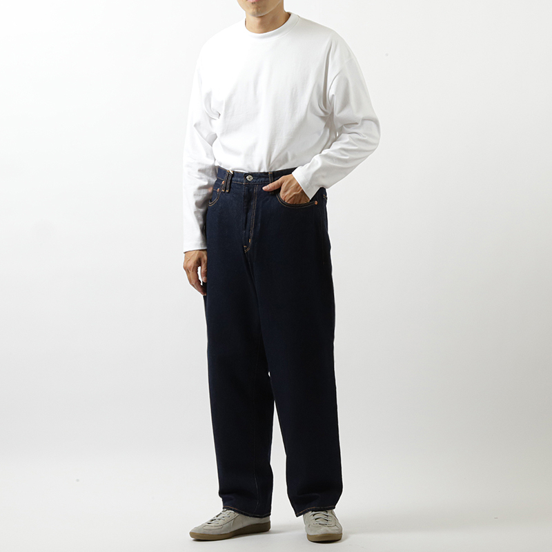 context by ANACHRONORM 80's Wide 5P Pants Indigo One Wa