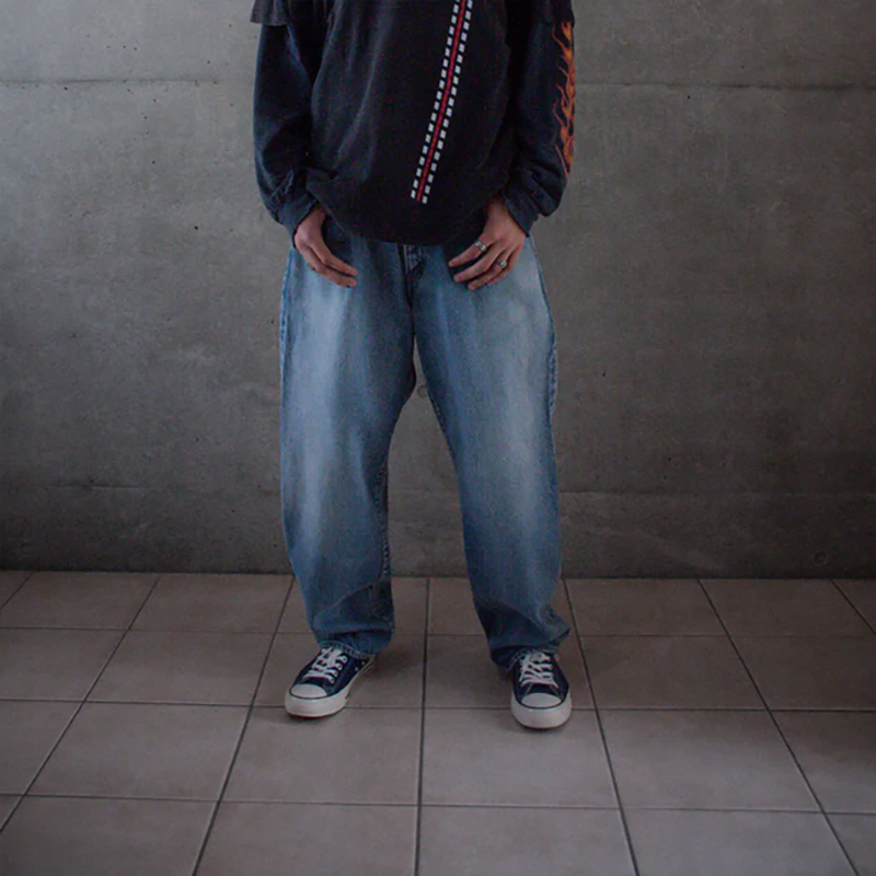 context by ANACHRONORM 80's Wide 5P Pants Indigo 10Y