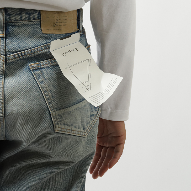 context by ANACHRONORM 80's Wide 5P Pants Indigo 10Y