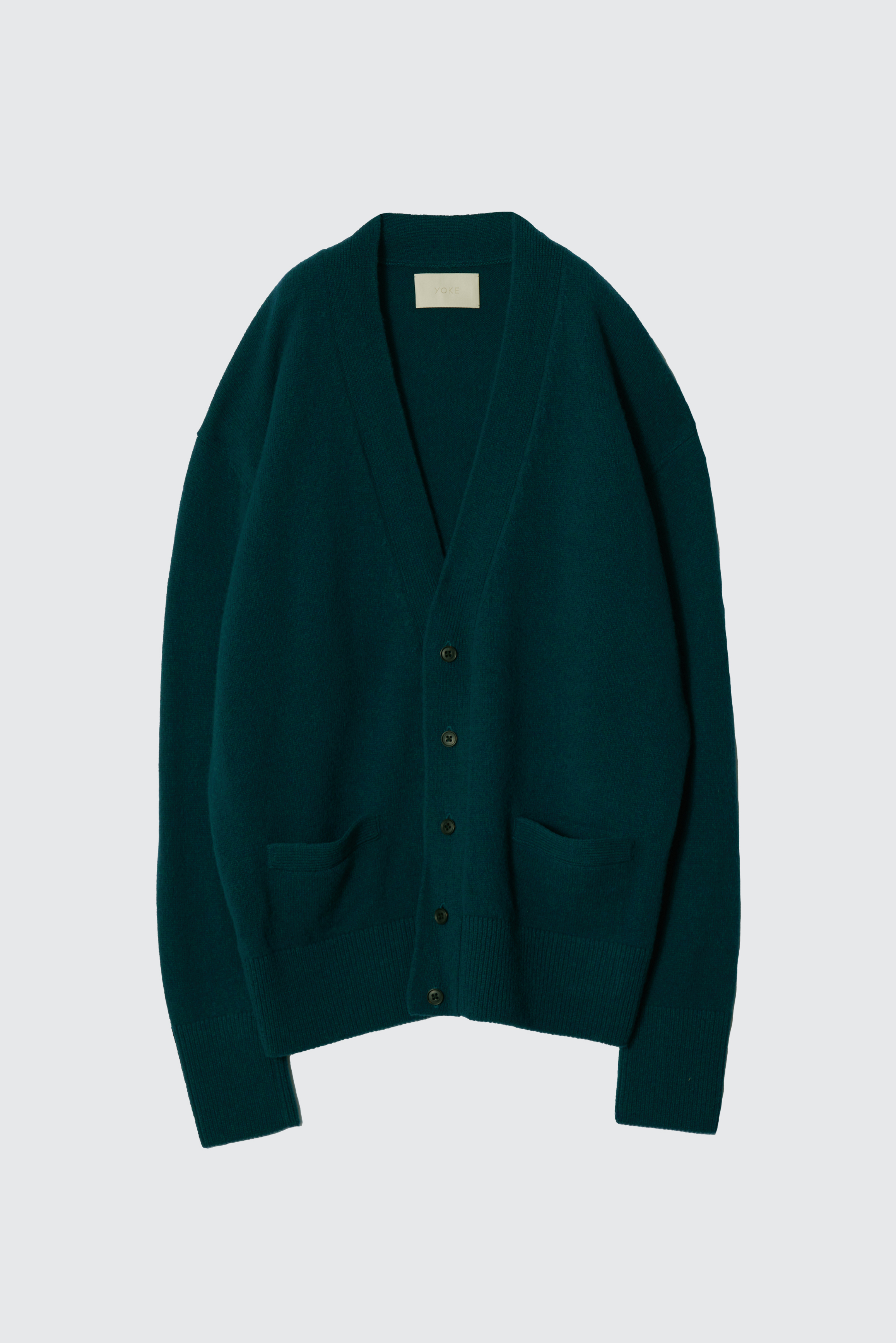 YOKE PAINTED ELBOW PATCH CARDIGAN (2COL)