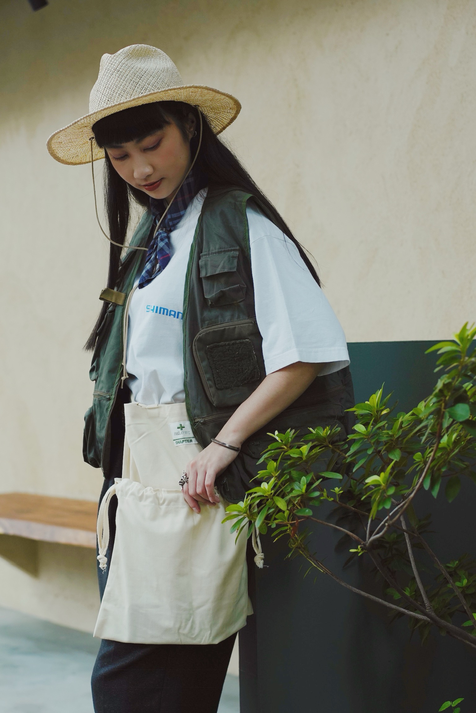 Remake American Red Cross Apron Bag / 復刻美國紅十字醫療圍巾包-米白