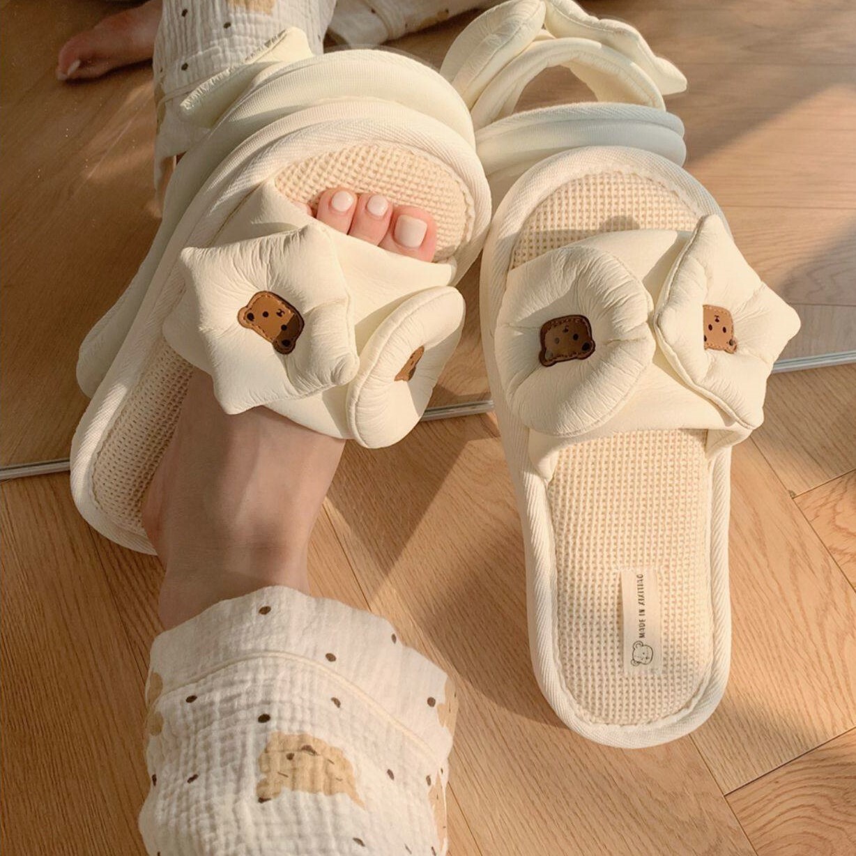 《4776》日系可愛小熊室內拖鞋