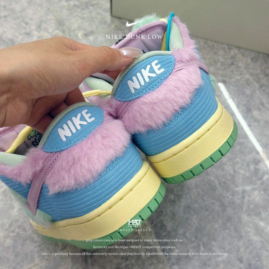 Verdy x Nike Dunk SB Low 毛絨玩具 粉綠 聯名款 藝術 FN6040-400