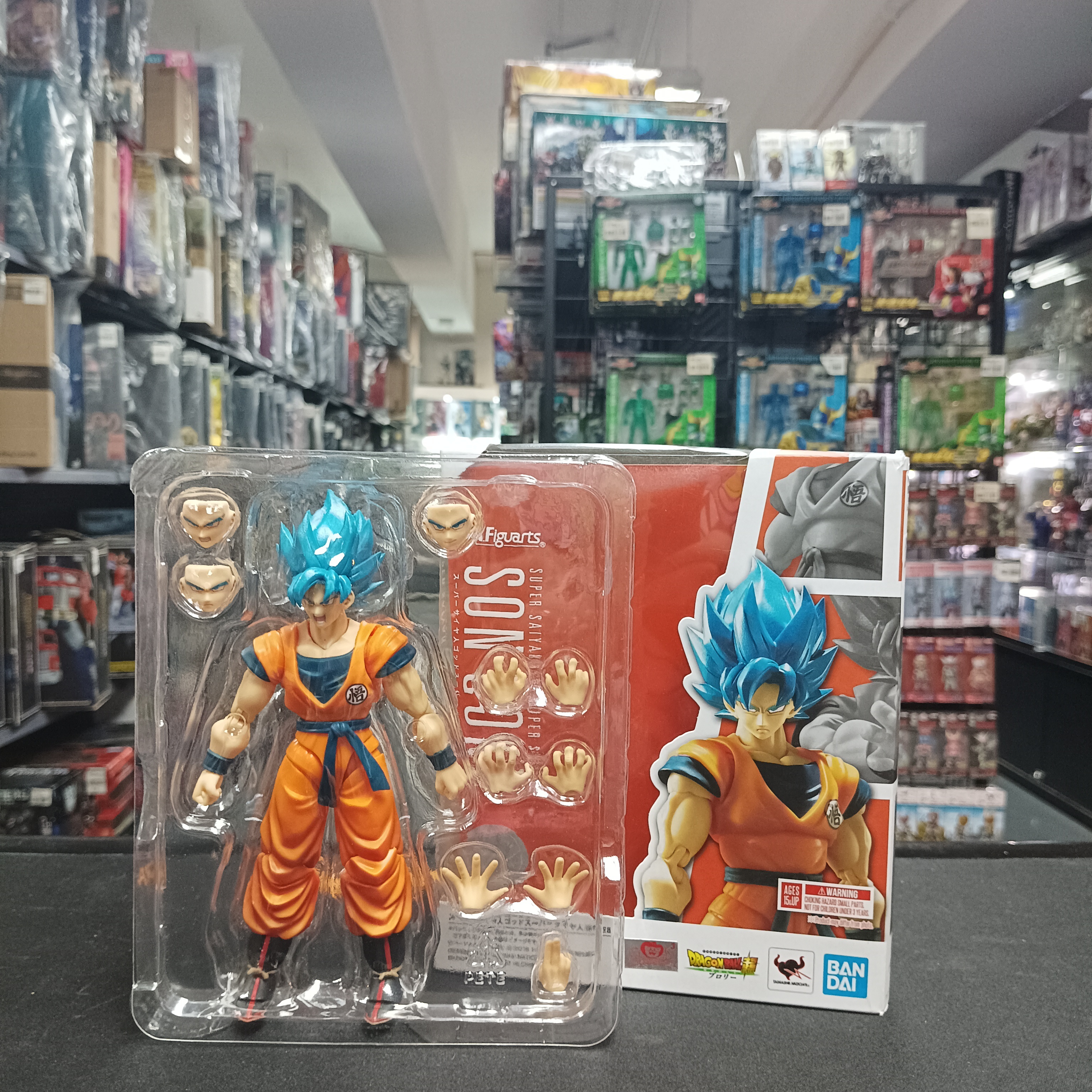 龍珠系列-SHF DragonBall God Super Saiyan Son Goku 神 藍悟空